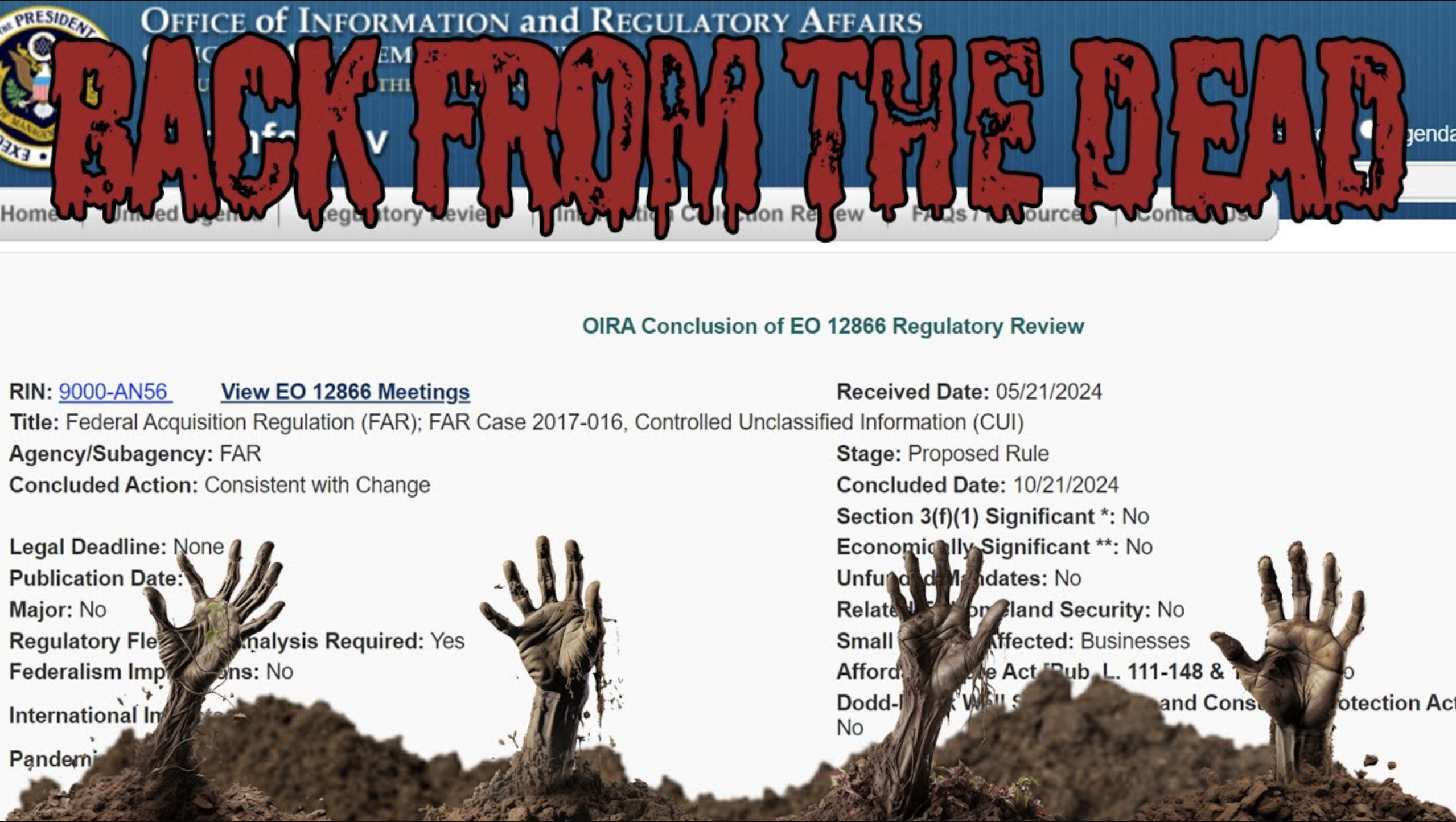 The FAR CUI Rule Just Cleared a Major Hurdle for Publication